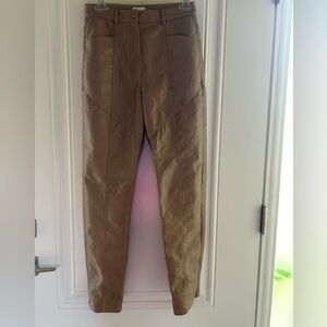 Wilfred Camel Faux Leather Pants in Size 4